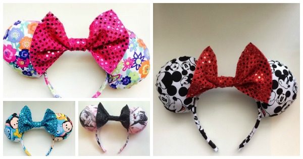 Handmade Fabric Minnie Mouse Ears 