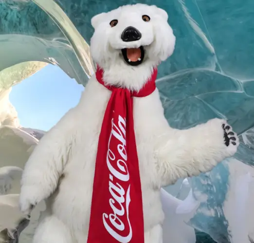 Snuggle up with the Coca Cola Polar Bear on National Polar Bear Day