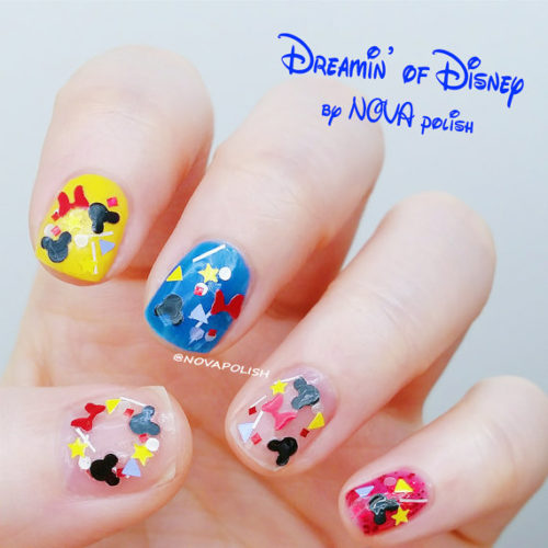 Mickey Mouse Inspired Confetti Nail Polish