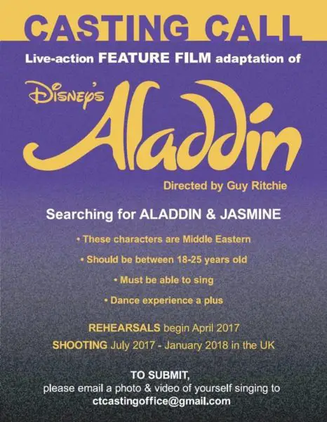 Disney's Live-Action 'Aladdin' Holds Open Casting Call for Leads