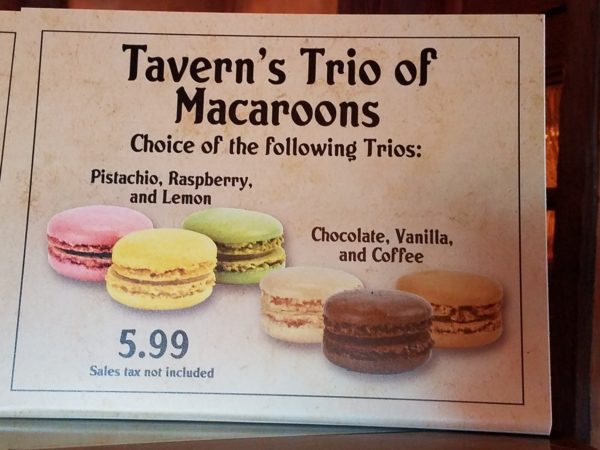 Gaston's Tavern Featuring Tavern's Trio Of Macarons