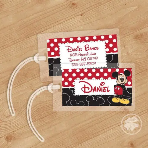 Mickey Mouse Luggage Tags