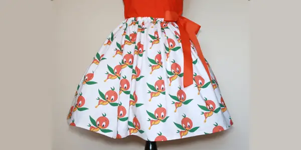 Orange Bird Skirt