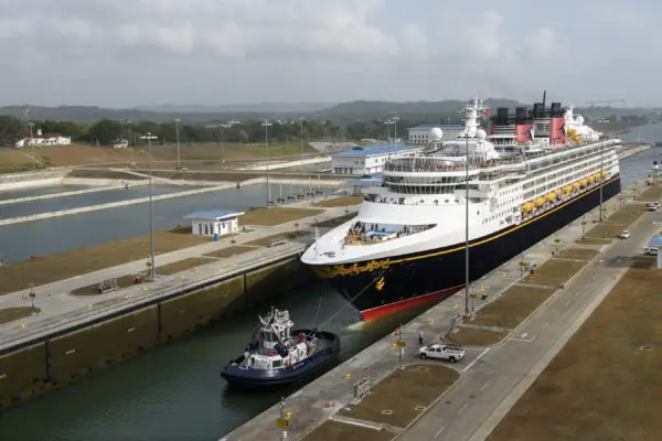 The Disney Wonder is the First Cruise Ship to Travel the Panama Canal Locks.