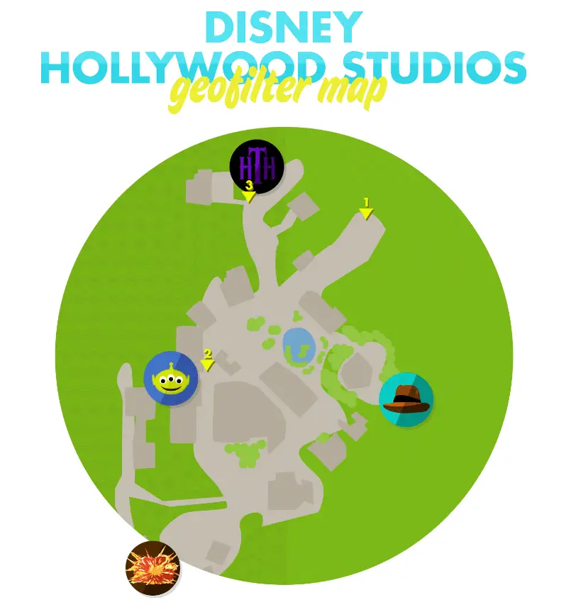 Hollywood Studios GeoFilter Map