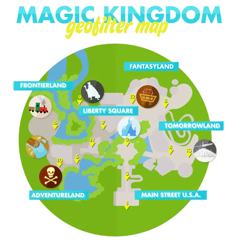 Magic Kingdom GeoFilter Map