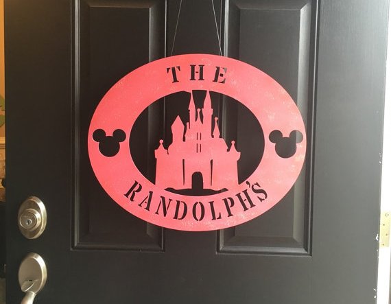 Wooden Disney Door Sign