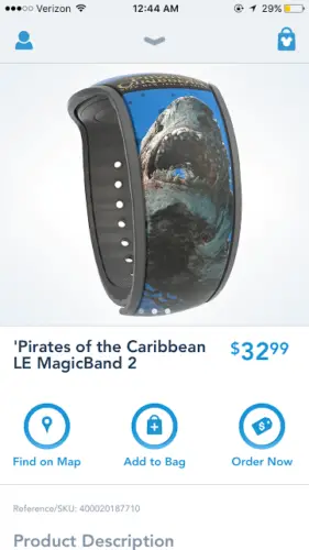 Limited Edition Dead Men Tell No Tales MagicBand 2, Now Available