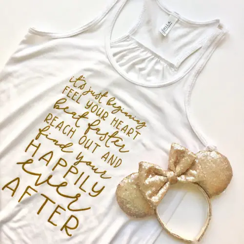 This Charming Happily Ever After Fireworks Inspired Tee is Golden