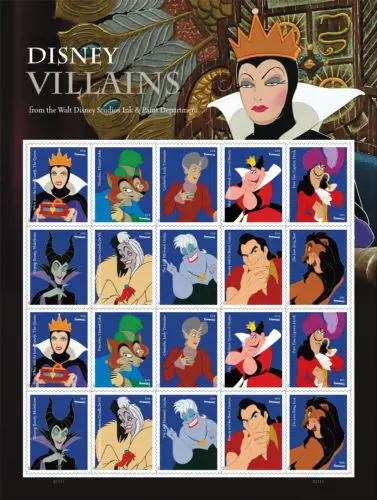Postal Service Announces new Disney Villains Forever Stamps