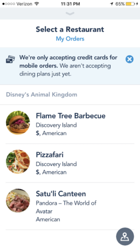 Animal Kingdom's Pizzafari is Now Accepting Mobile Orders