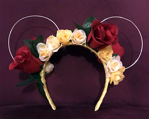 Beautiful and Enchanting Belle Inspired Floral Minnie Ears