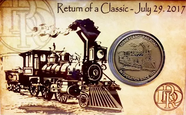 Commemorative Coin Issued To Celebrate Return of Disneyland Railroad