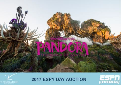 Help Raise Money for the V Foundation During the ESPY Day Auction and Bid on a Walt Disney World Vacation to Visit Pandora