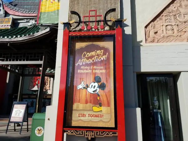 Mickey and Minnie's Runaway Railway Signage is Now Up after the Closure of The Great Movie Ride