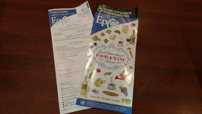 The 2017 EPCOT International Food and Wine Maps and Guides