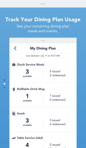 Track Your Dining Credits and More with Latest My Disney Experience Update
