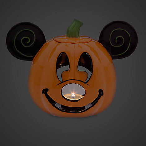 Enjoy a Spooky Glow with the Mickey Mouse Pumpkin Candle Holder