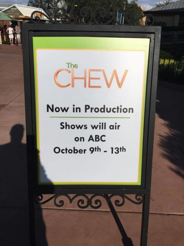The stage for “The Chew” is now complete for Epcot’s International Food & Wine Festival