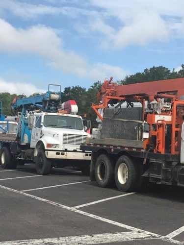 Epcot Parking Lots Become Staging Areas for Utility Trucks Before Hurricane Irma Hits