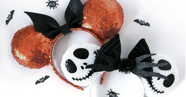 Glitzy Halloween Minnie Mouse Ears