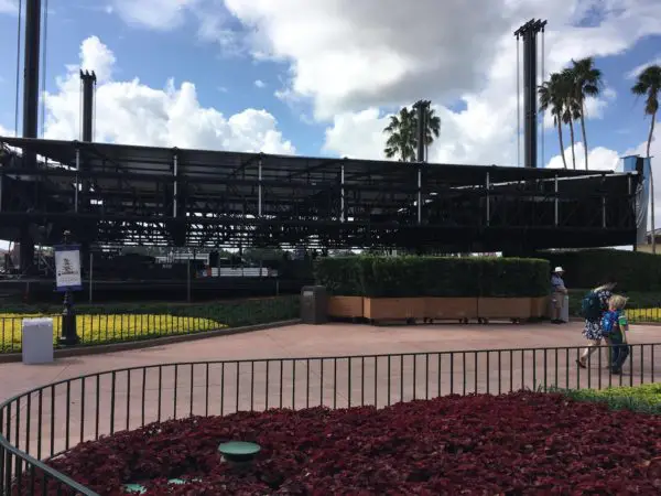 Setup has started on "The Chew" stage for Epcot's Food & Wine Festival