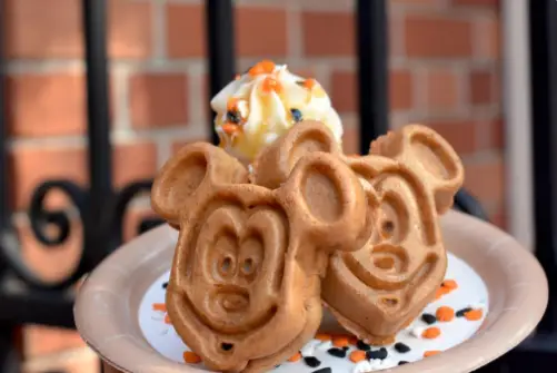 Limited Time Pumpkin Mickey Waffles at Magic Kingdom