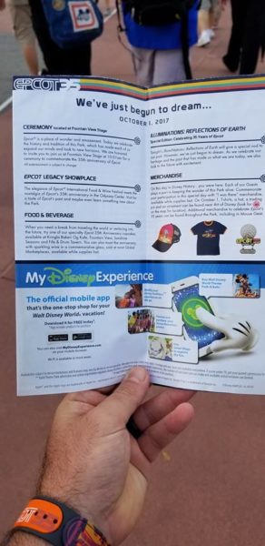 Commemorative Guidemap and Times Guide For 35th Anniversary of Epcot