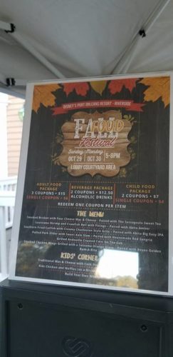 New Fall Food Festival at Port Orleans Riverside Resort