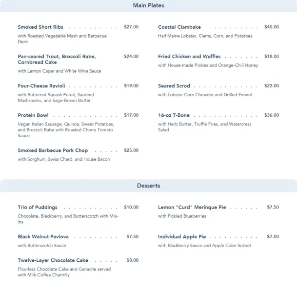 Menu Now Available For New Dining Location 'Ale and Compass' At Disney's Yacht Club Resort