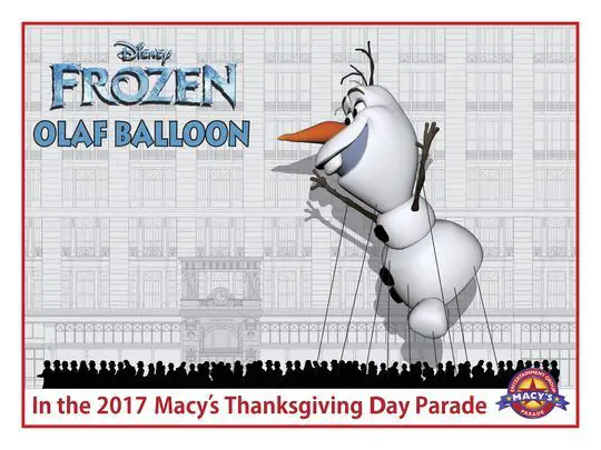Olaf Will Be Larger Than Life When he Makes His Debut at The 91st Annual Macy's Thanksgiving Day Parade