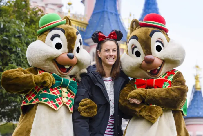 Kaya Scodelario Celebrates Christmas at Disneyland Paris