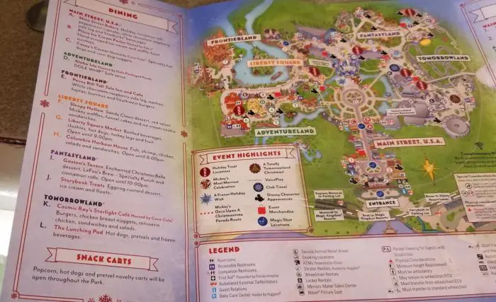First Look At Mickey's Very Merry Christmas Party 2017 Guide Map