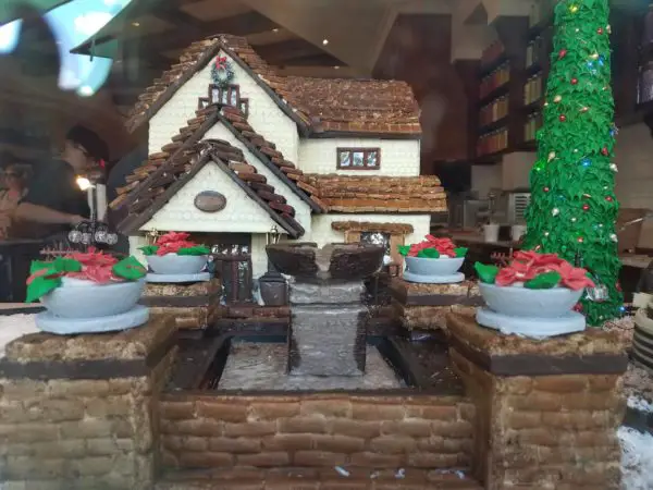 New Gingerbread Window Display at Amorette's Patisserie in Disney Springs
