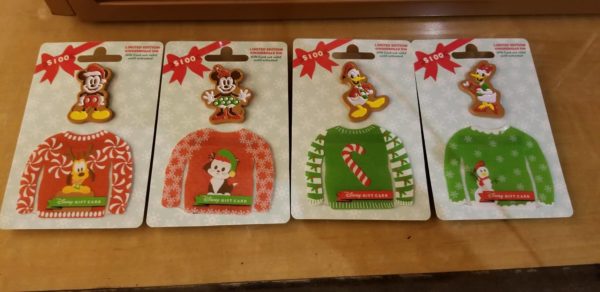 Disney Holiday Gift Card Pin Sets