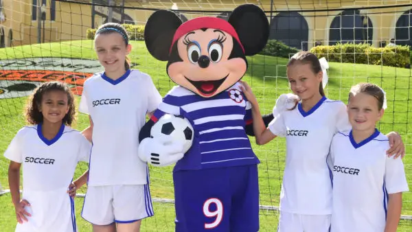 Minnie Mouse Shows Off Her New Soccer Uniform at 2017 Disney Girls Soccer Showcase