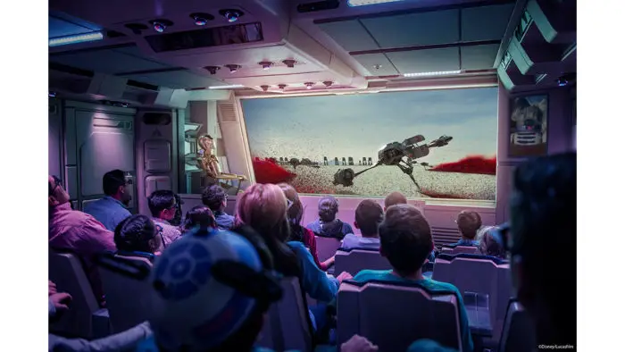 Check Out the Starspeeder Flight Through Crait on a Newly Updated Star Tours