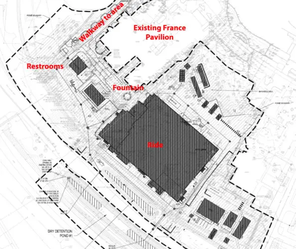 New Permits filed for France Pavilion Expansion with first look at location of Ratatouille Ride