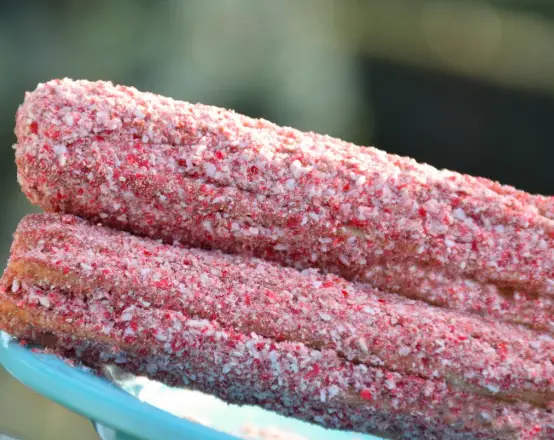 Peppermint Hot Chocolate Churro Available at Disneyland