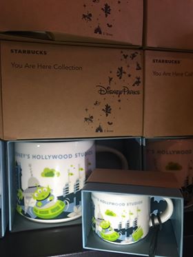 Trolley Car Cafe at Hollywood Studios Offering Mug Featuring Little Green Men From Toy Story