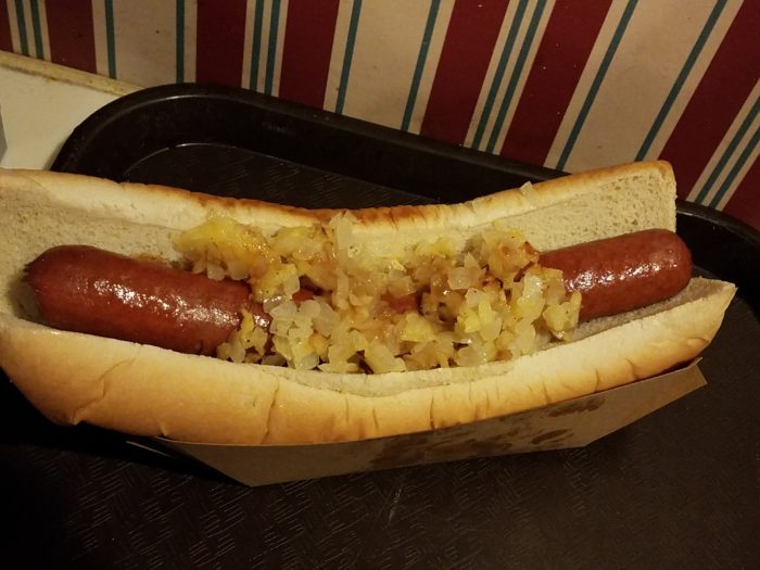 Casey's Corner Hot Dog of the Month Teriyaki Hot Diggity Dog! Chip