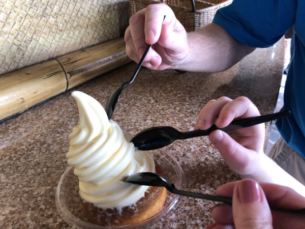 REVIEW: Dole Whip Topped Pineapple Upside Down Cake at Aloha Isle in Magic Kingdom