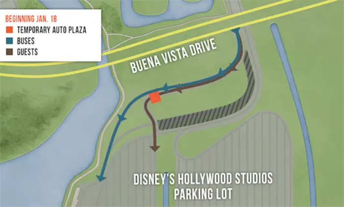 Temporary Auto Plaza Will Be In Use at Disney’s Hollywood Studios