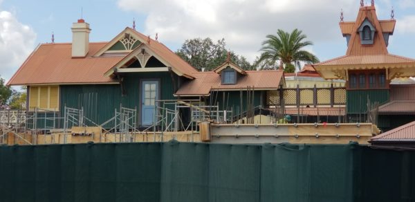 Potential Club 33 Construction Update from the Adventureland Veranda At Magic Kingdom