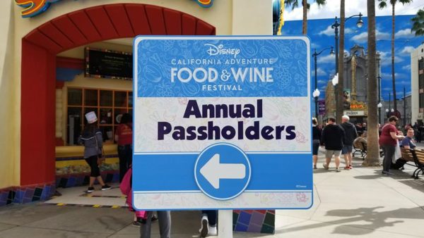 Food and Wine Festival Passholder Area at Disney's California Adventure