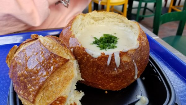Loaded Baked Potato Soup at Pacific Wharf Cafe