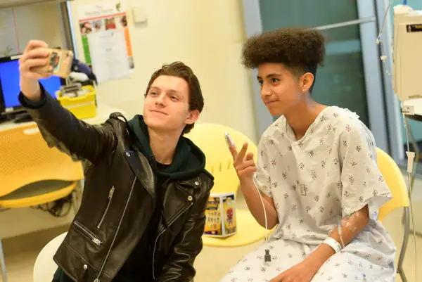 Tom Holland aka 'Spider-Man' Makes Surprise Visit To LAC + USC Hospital In LA