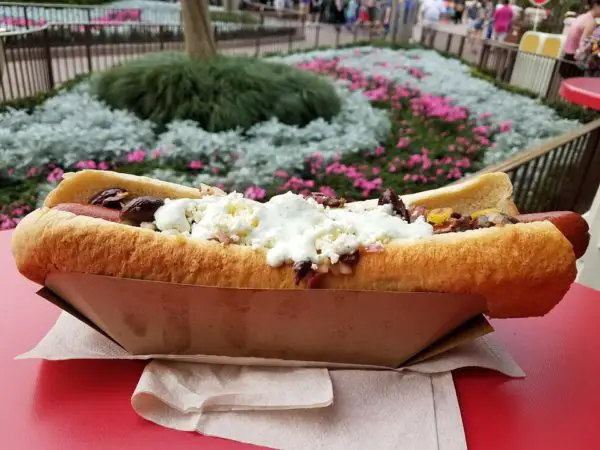 New Featured Greek Hot Dog At Casey’s Corner For The Month Of March