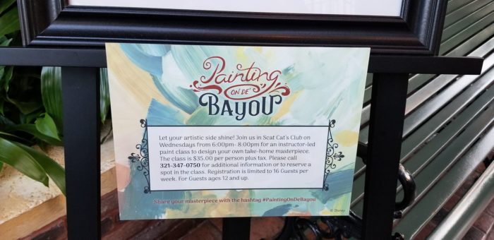 Port Orleans French Quarter Now Offering Painting Classes on Wednesday Evenings