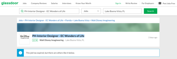 Wonders of Life Interior Designer Job Posting Could Mean Big Things for that Building